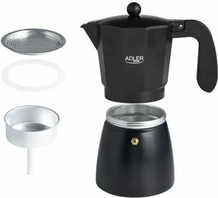 Aparat kafeje moka Adler AD 4429 9 filxhanë 520 ml, i zi