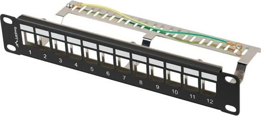 Patch panel LANBERG 12 porta, 1U, 10", i zi