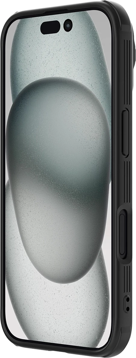 Mbështjellës Nillkin CamShield Prop Case për iPhone 16 Pro, me mbulesë kamere dhe mbajtëse, i zi