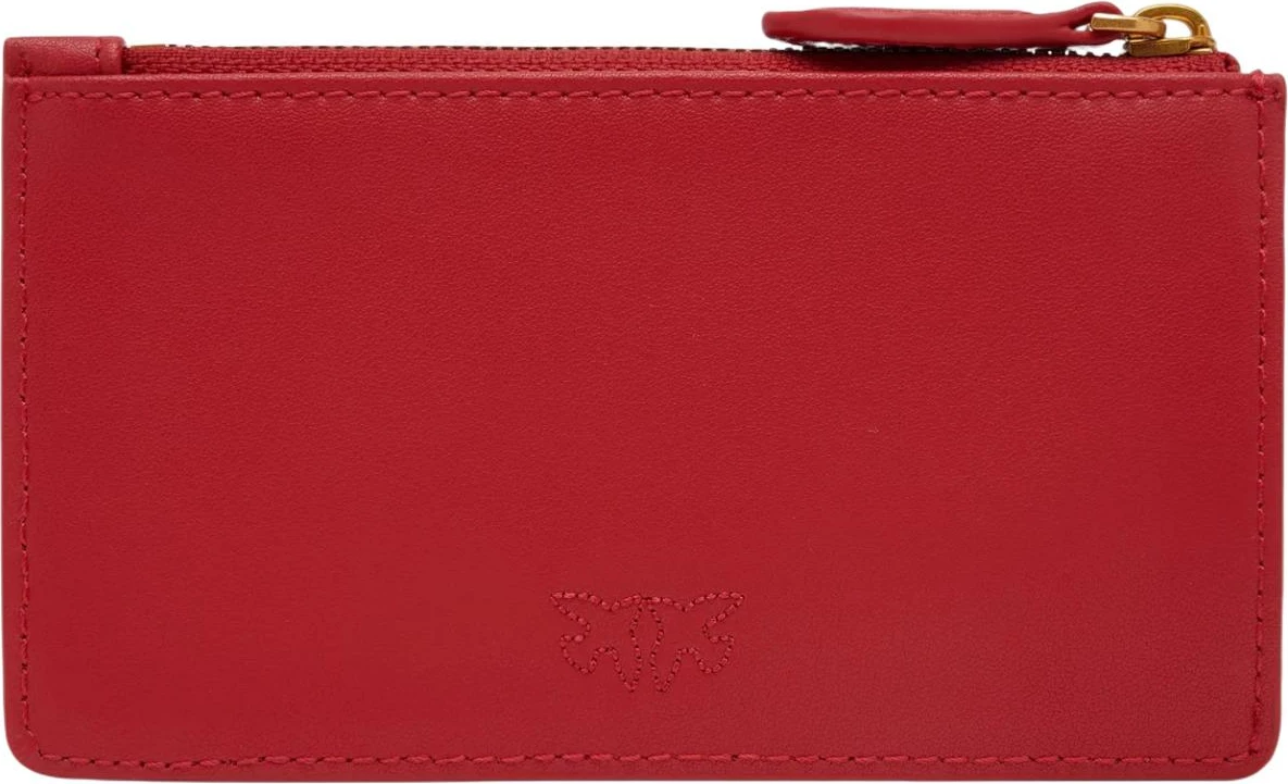 Portofol mbajtëse kartelash për femra Pinko AIRONE VITELLO SETA 100251 A0F1, e kuqe