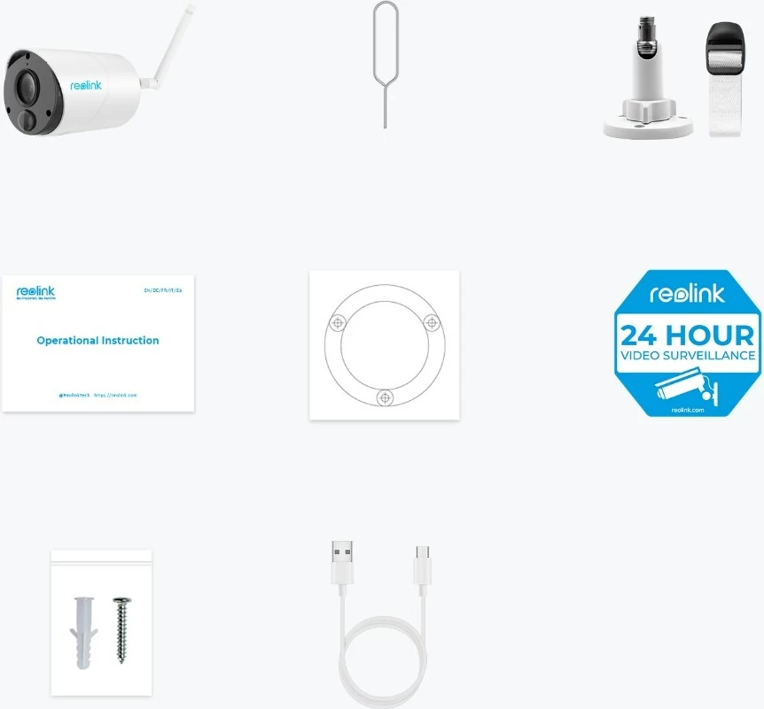 Kamera e Sigurisë pa Fije Reolink Argus B320, 3MP për Jashtë me Bateri