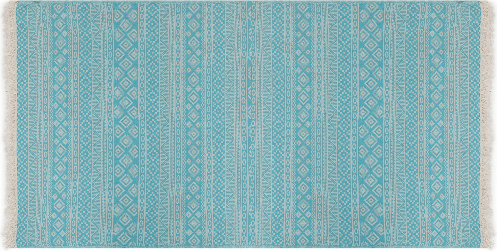 Peshqir plazhi Fouta, model qilimi, ngjyrë turquoise, Mijolnir, 90x170cm