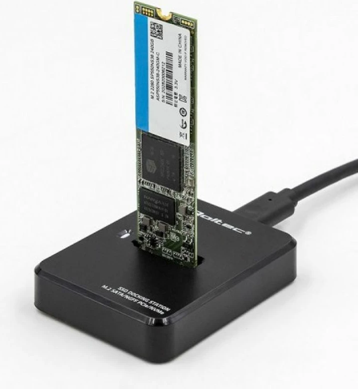 Stacion docking SSD Qoltec M.2 SATA/PCIe, i zi