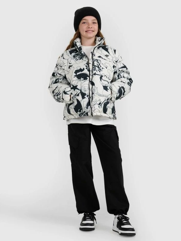 Jakne për vajza 4F, e mbushur me material sintetik