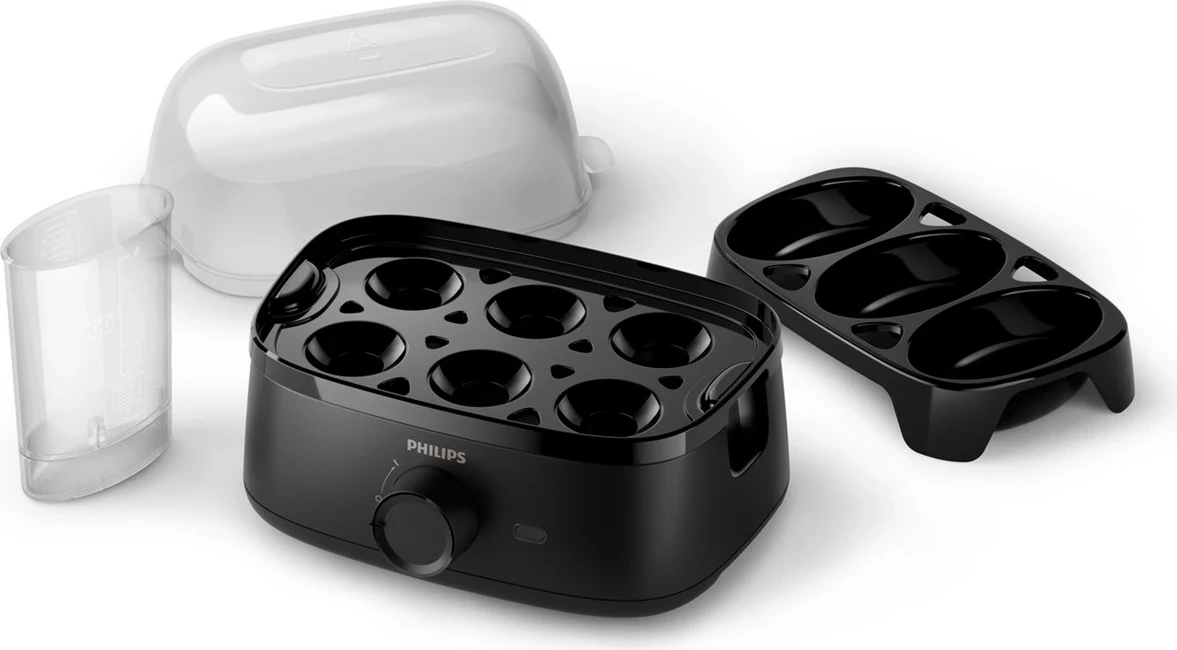 Zierës vezësh Philips HD9137/90, 6 vezë, i bardhë/transparente