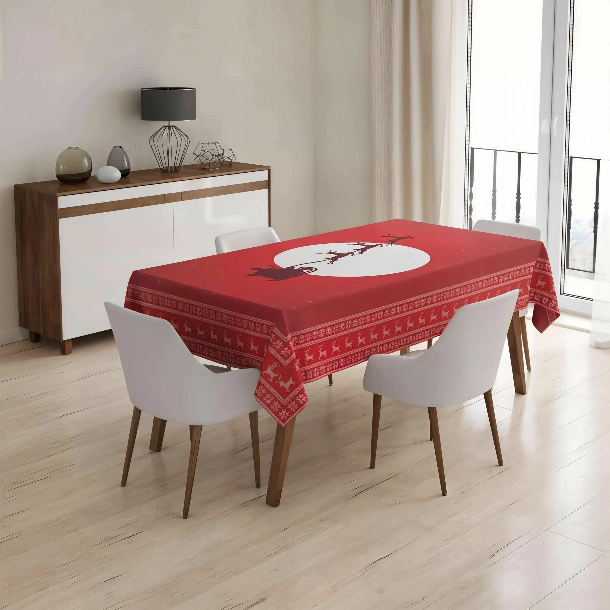 Mbulesë tavoline Hermia Concept, Scarlet, shumëngjyrëshe, 160x220cm