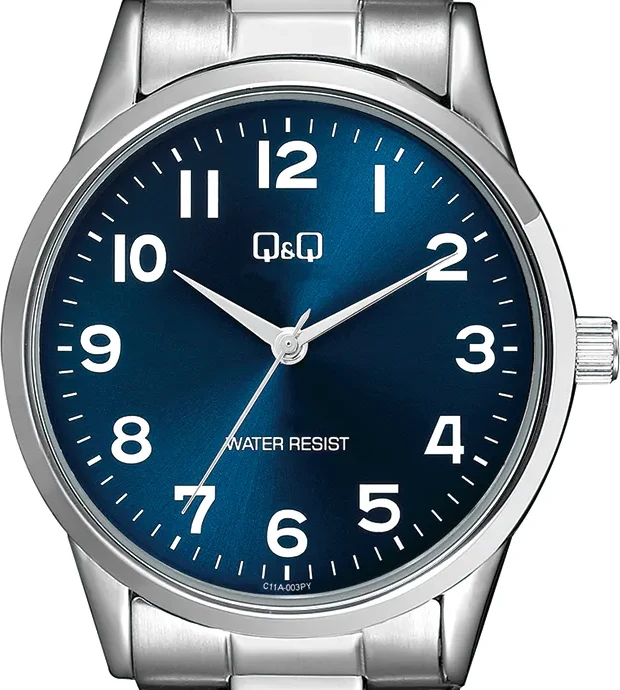 Orë dore Q&Q C11A-003PY, e argjendtë/kaltër