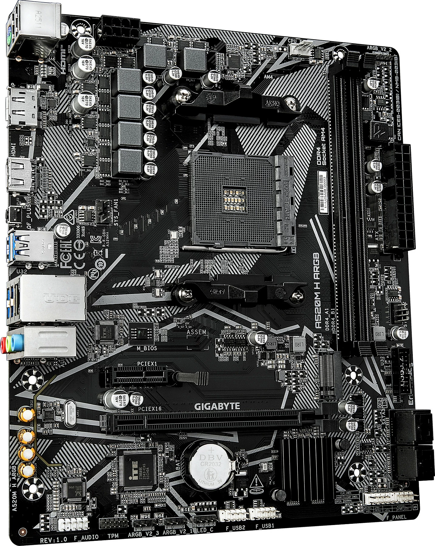 Pllakë amë Gigabyte A520M H ARGB, Socket AM4, mATX, DDR4