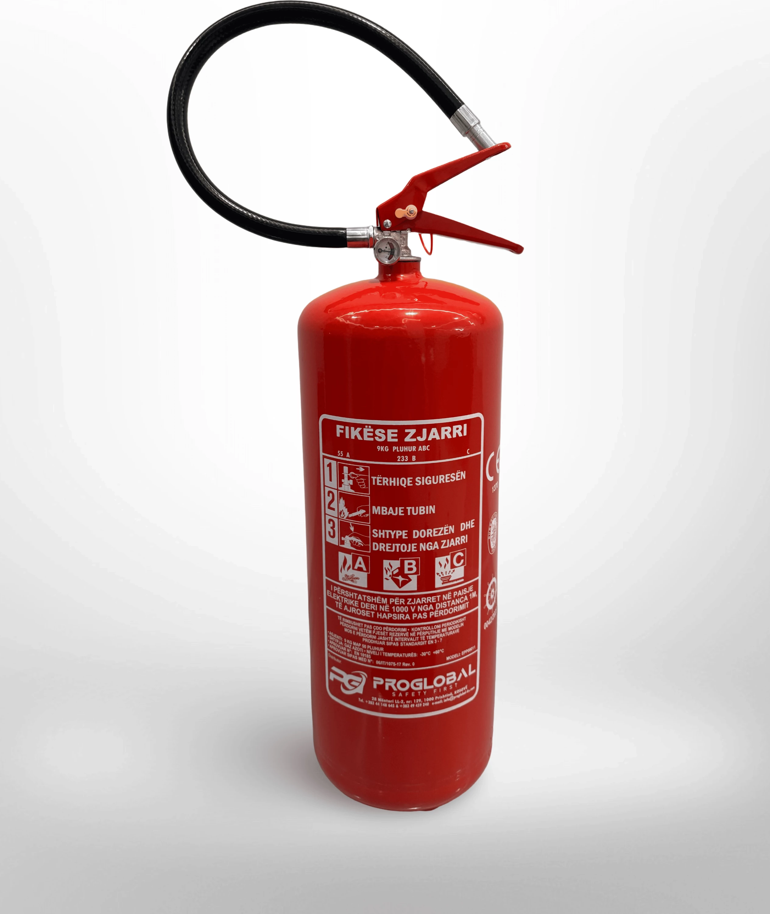 Aparat zjarrfikes me pluhur ABC, 9kg