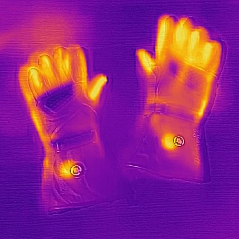 doreza moto me nxemje Glovii GS1, 2100mAh, size L, e zezë, set me 2 bateri + karikues + adaptera + çantë