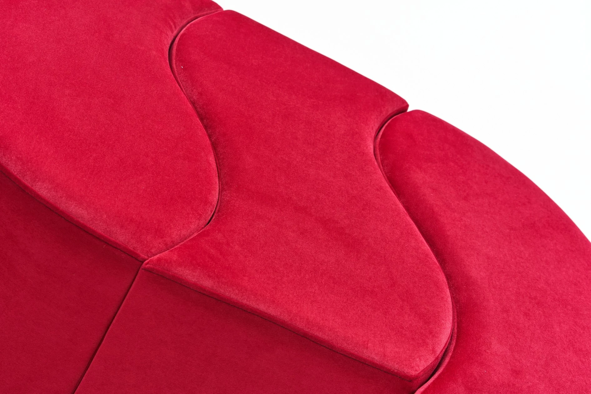 Puf Atelier del Sofa Alya, kadife, i kuq