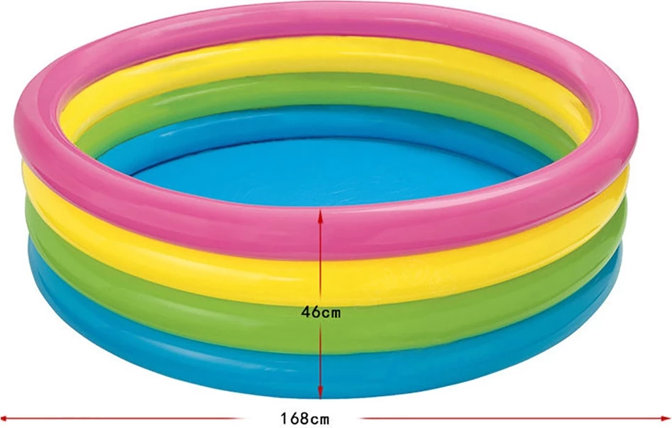 Pishinë për fëmijë me katër unaza,  168cm x 46cm 