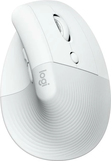 Maus Logitech Lift for Business 910-006496, wireless Bluetooth, me butona të gishtit të madh, e bardhë