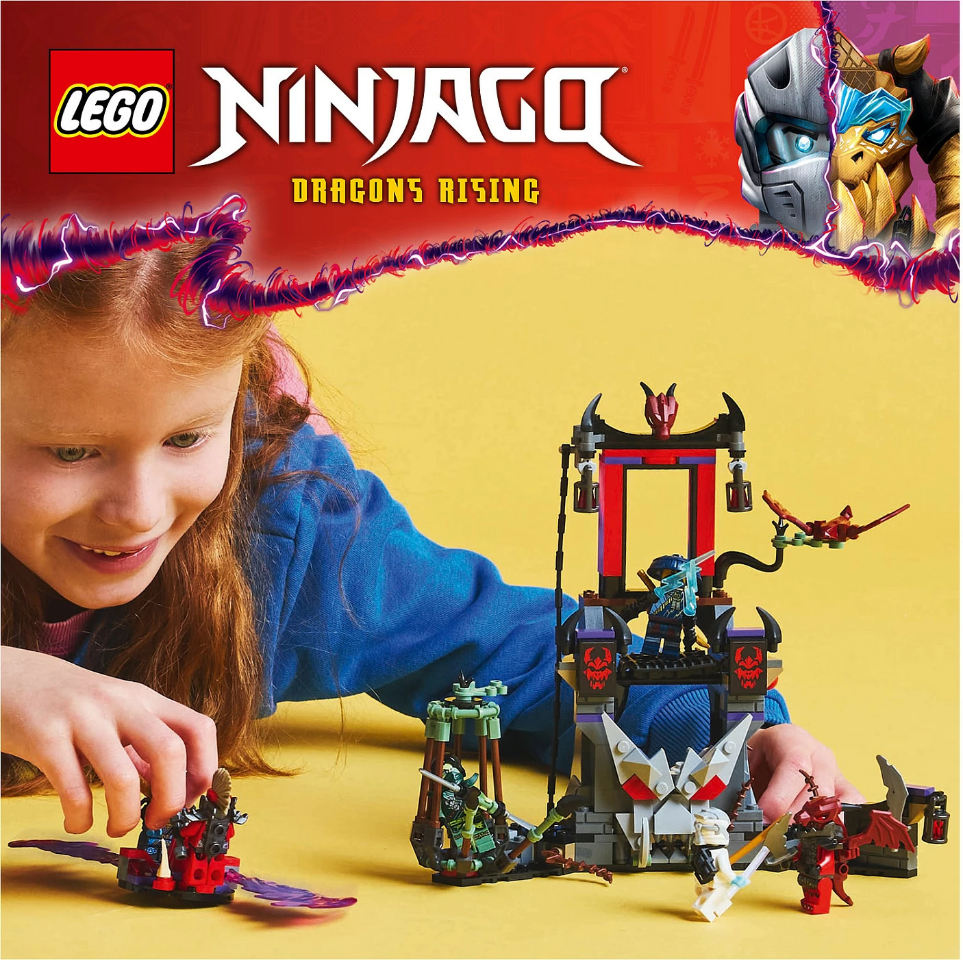 Set ndërtimi LEGO NINJAGO 71841 Dragonian Storm Village, 305 copë, 7+, shumëngjyrësh