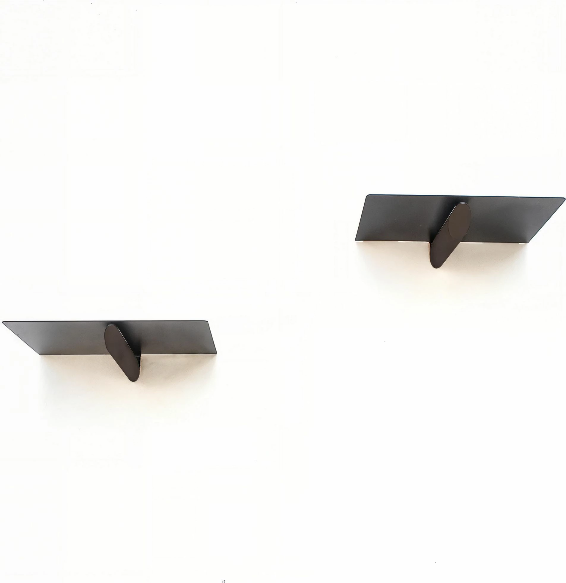 Raft dekorativ metalik për mur, ngjyrë kafe dhe e zezë, Hanah Home, Wr042, 2 copë