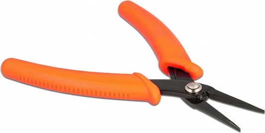 Pinca hundëgjata DeLOCK 142 mm, doreza plastike të izoluara, portokalli