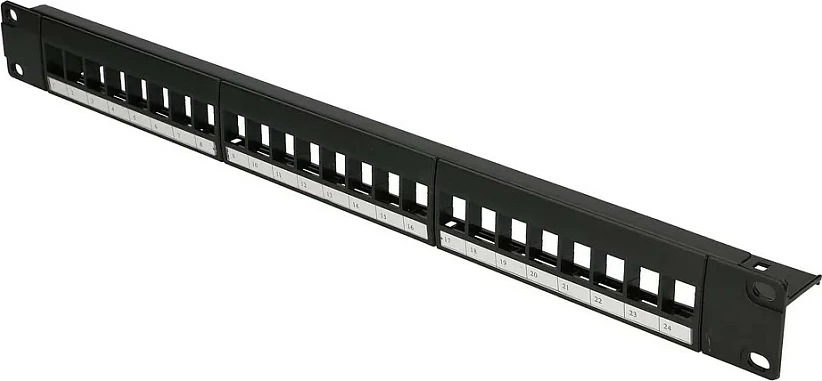 Patch panel Extralink 24-Port UTP, modular, 1U, 19", i zi