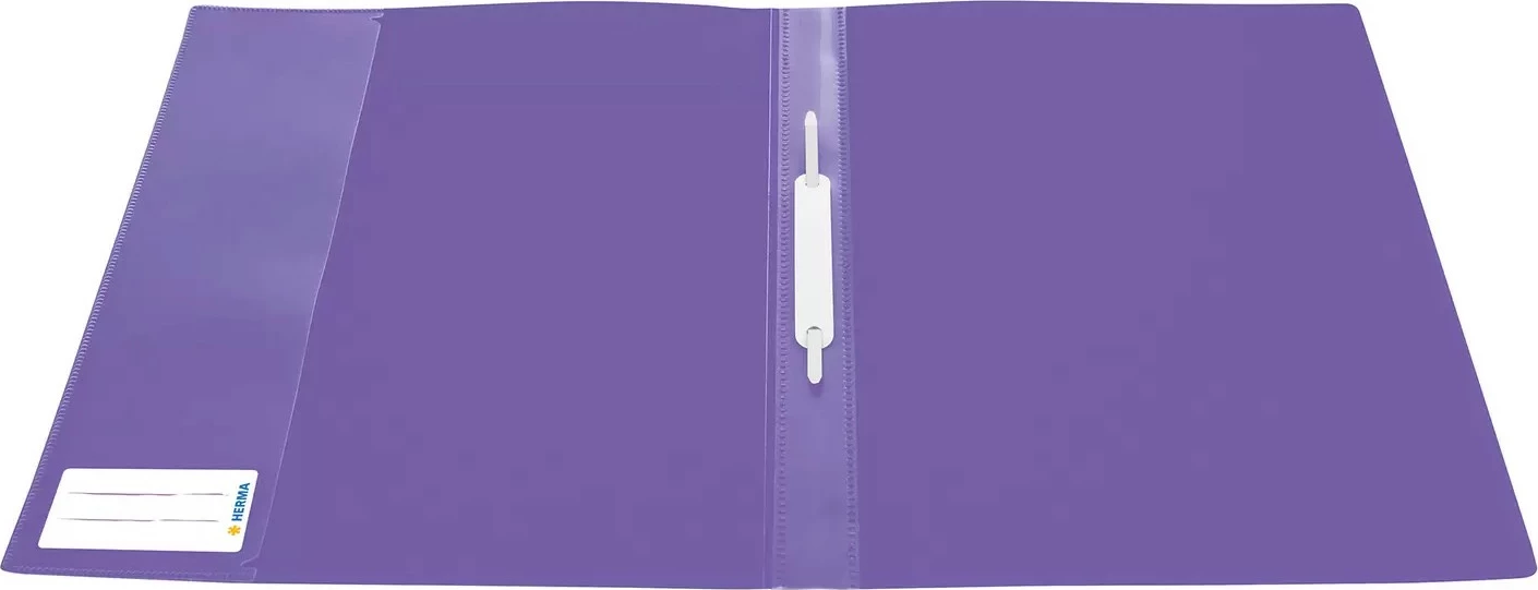 Dosje plastike HERMA 19498, A4, me kapëse metalike, vjollcë