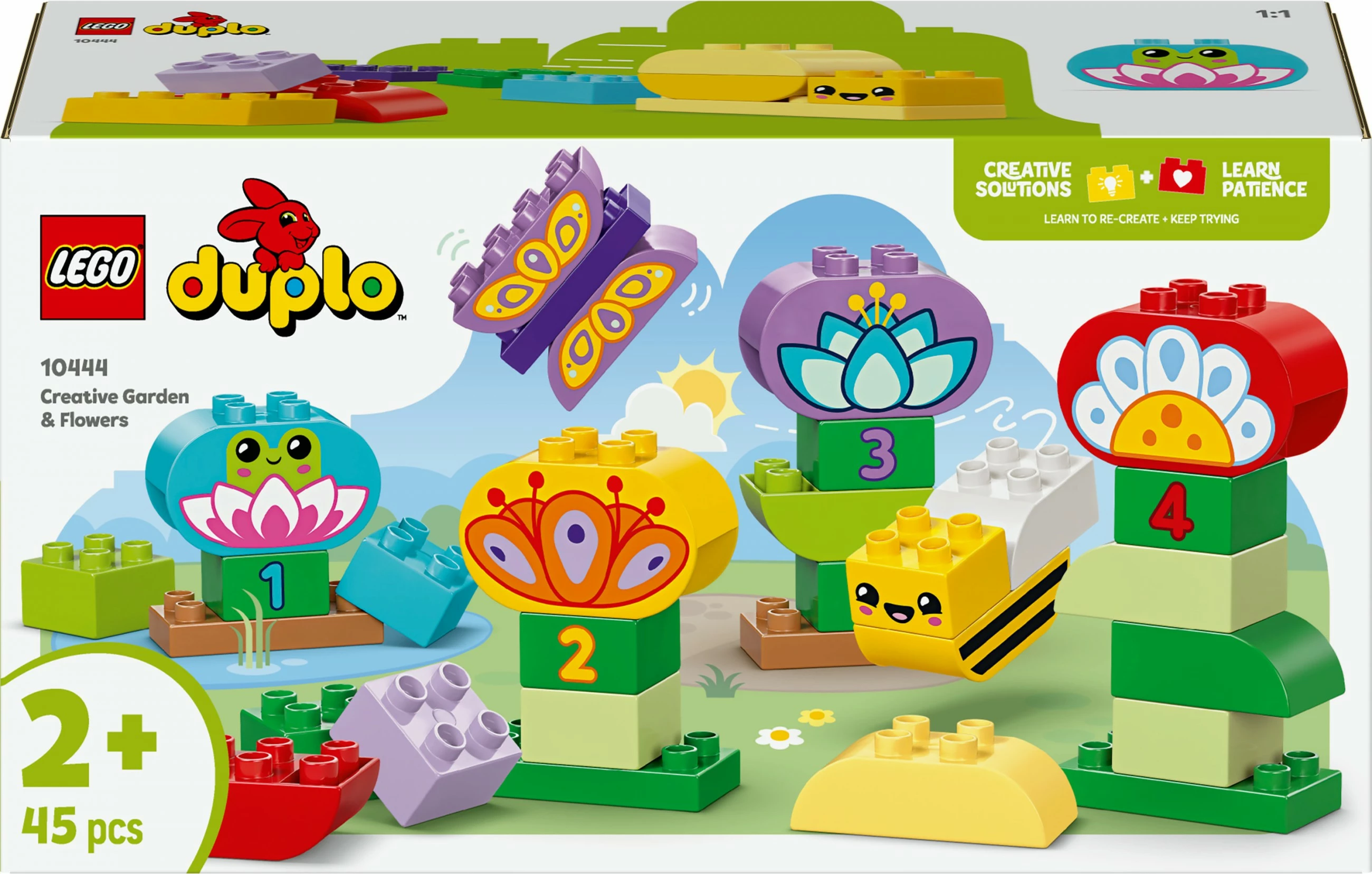 Set ndërtimi LEGO DUPLO 10444, Kopsht kreativ, 45 pjesë, multikolor