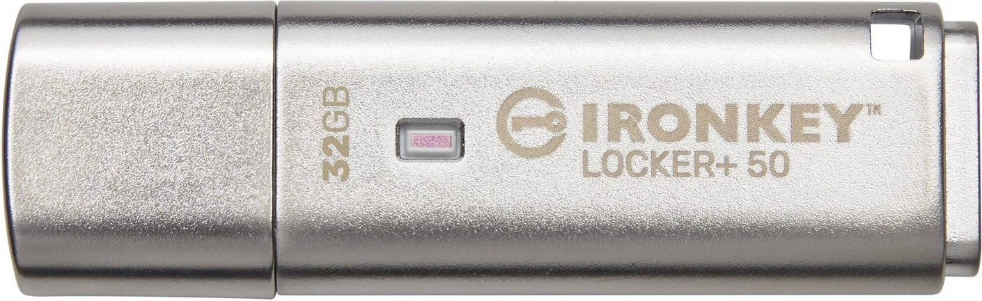 USB Kingston IronKey Locker+ 50, 32GB, argjend