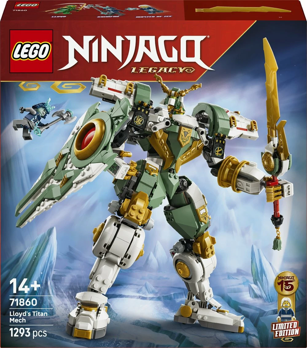Set LEGO Ninjago Titan Mech Lloyd 71860, 1293 pjesë, edicion 15-vjetori