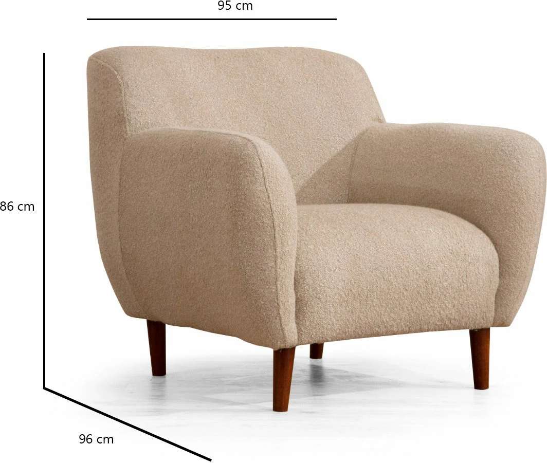 Karrige krahu Atelier del Sofa, Napoli, ngjyrë kapuçino