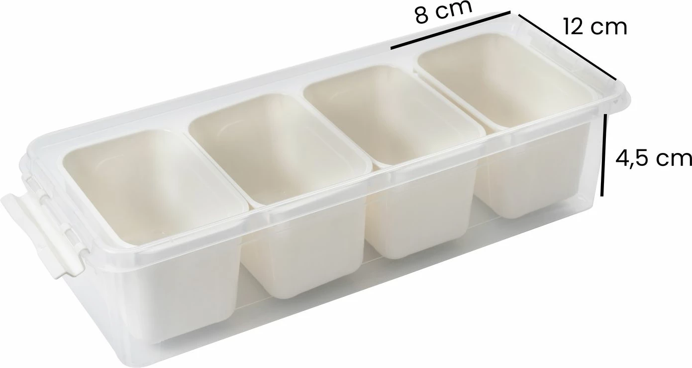Set kuti plastike për organizim (4 copë), Hermia, 4Lukutu10, transparente