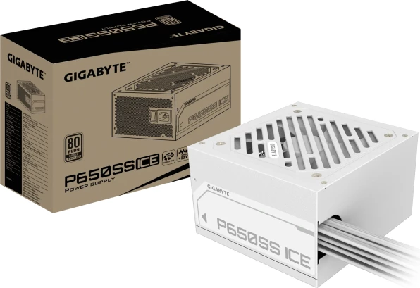 Power supply GIGABYTE GP-P650SS ICE 650W 80 PLUS Silver, modular, i bardhë