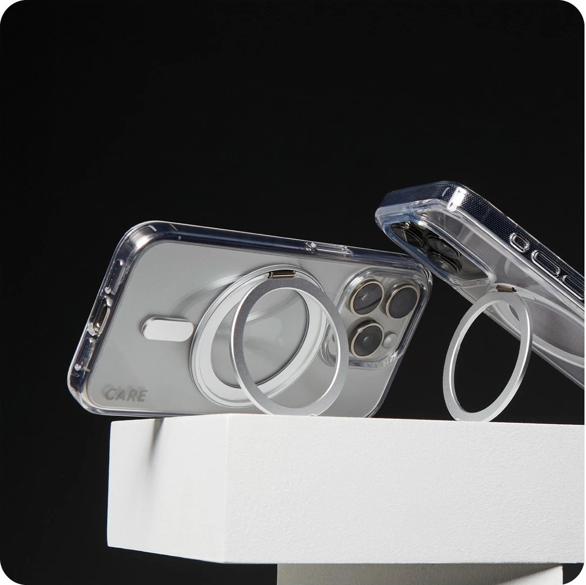 Mbështjellës PanzerGlass CARE Feature me Kickstand MagSAFE për iPhone 16 Pro Max, transparent