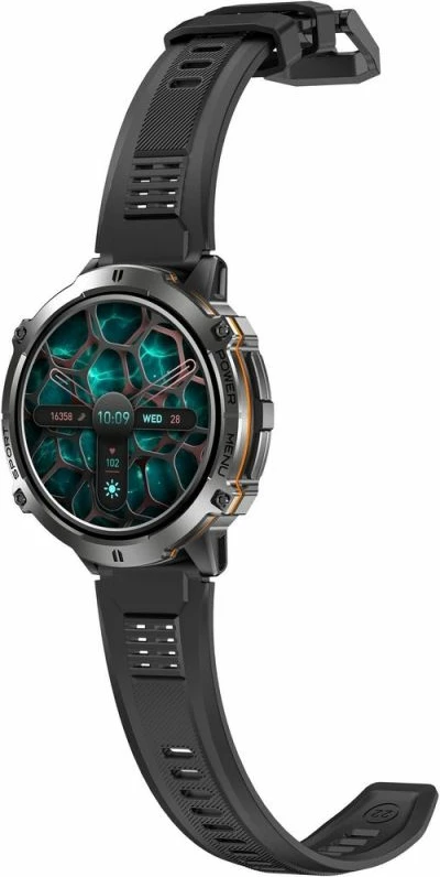 Smartwatch Gravity GT42-1, i zi, set me rrip silikoni dhe byzylyk