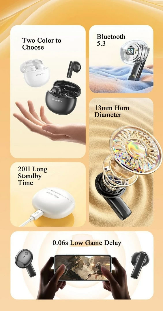 Kufje Me Bluetooth AWEI T87