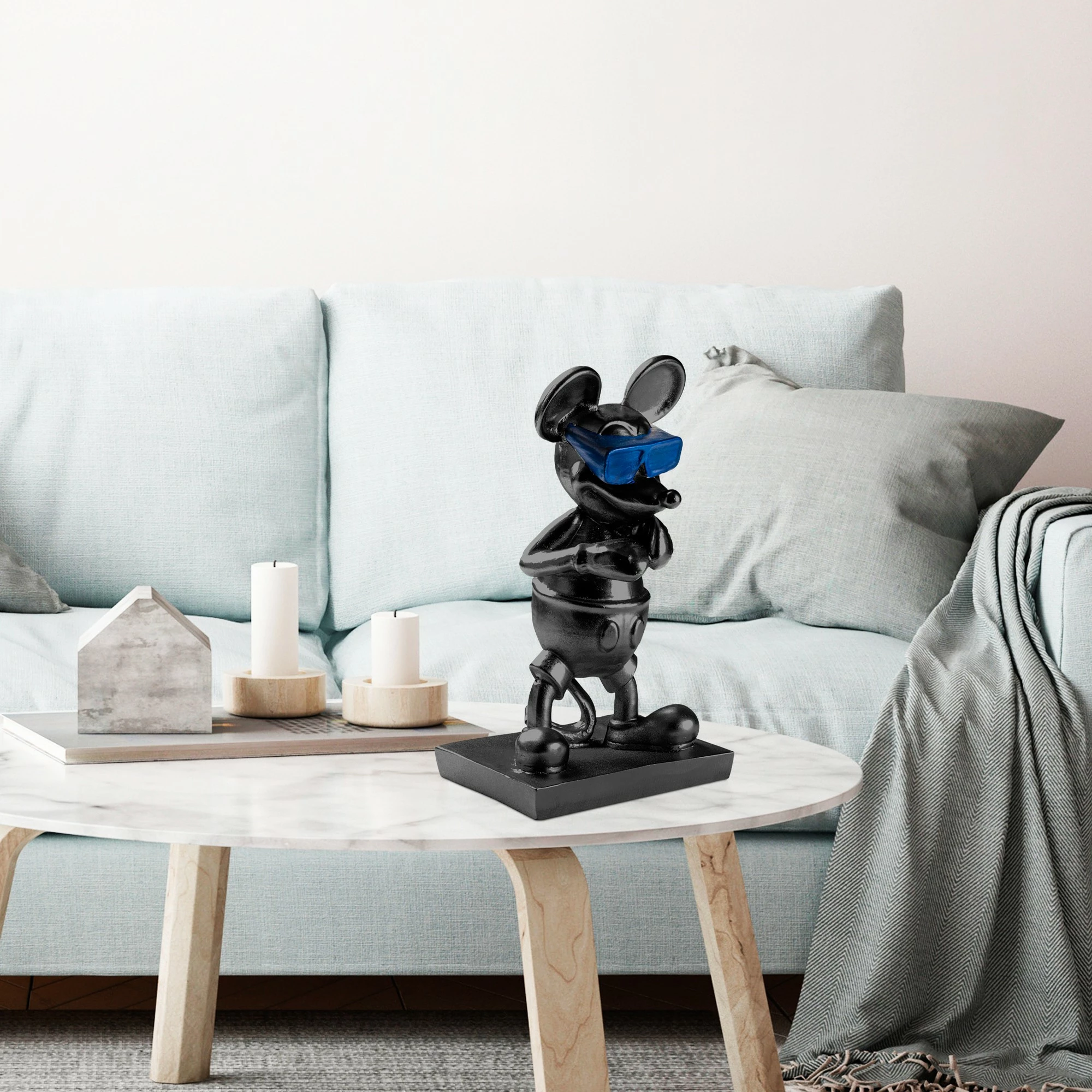Objekt dekorativ Aberto Design, Souris-4, ngjyrë e zezë dhe blu