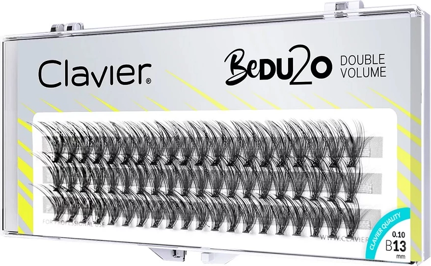 Clustera për qerpikë për femra Clavier BeDU2O Double Volume 13mm, 60 copë