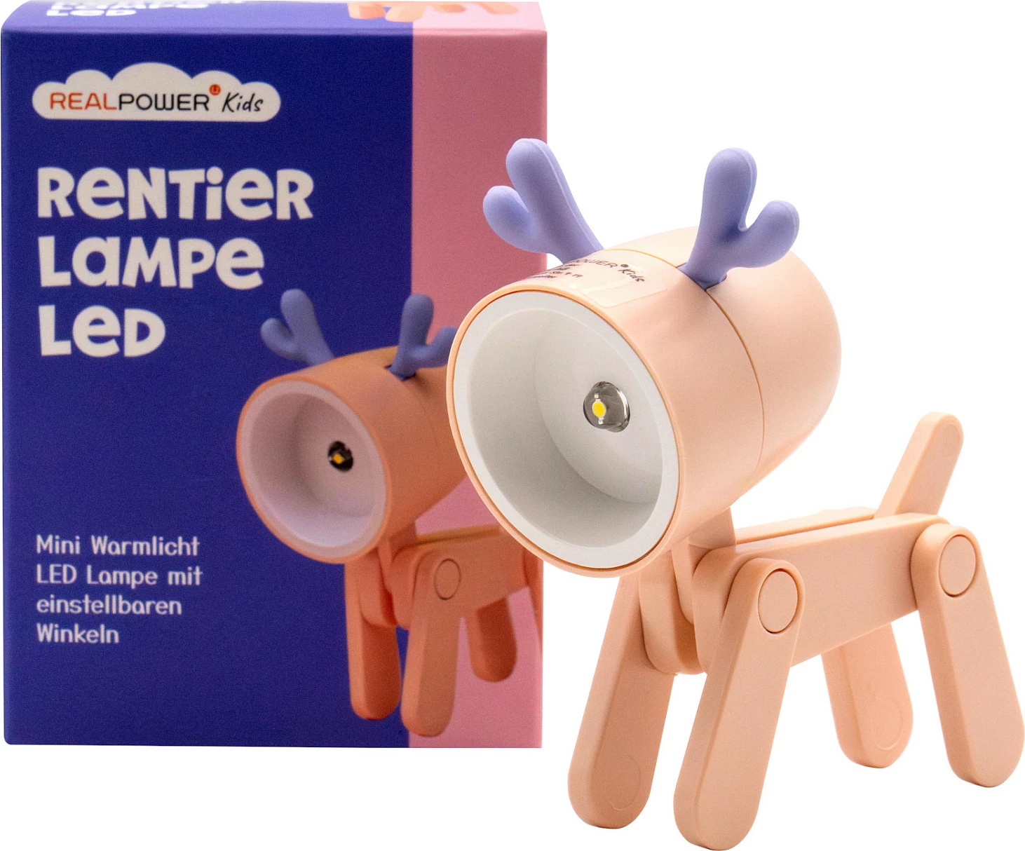 Tashllampë RealPower LED Pink Deer, 3x LR41, rozë