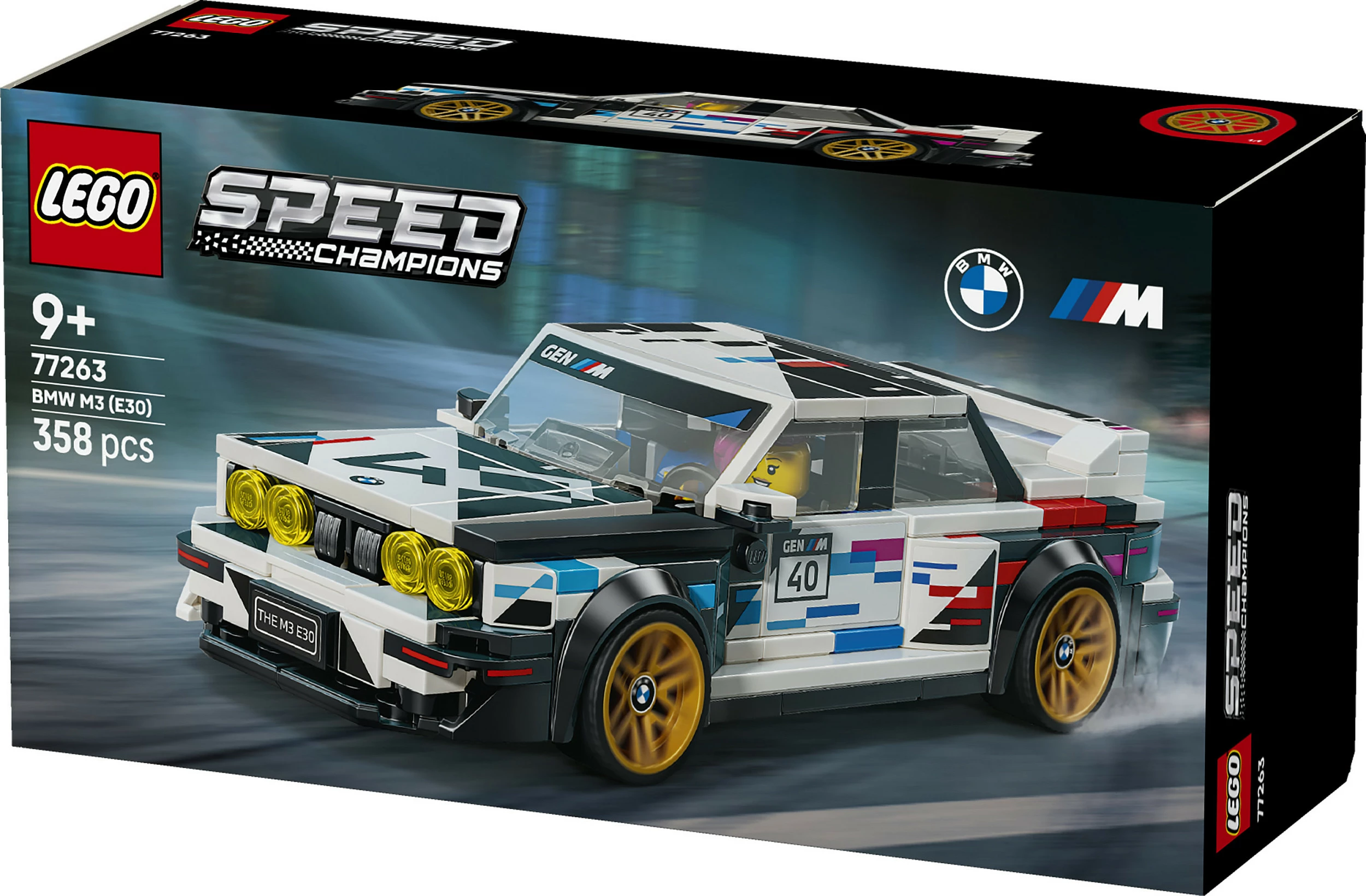 Set LEGO Speed Champions BMW M3 (E30) 77263, 358 copë, 9+, bardhë