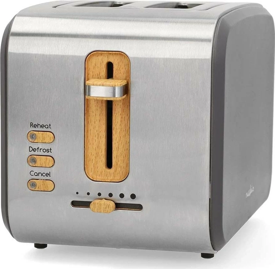 Toster Nedis KABT510EGY, 2 vende, 900W, inox, hiri