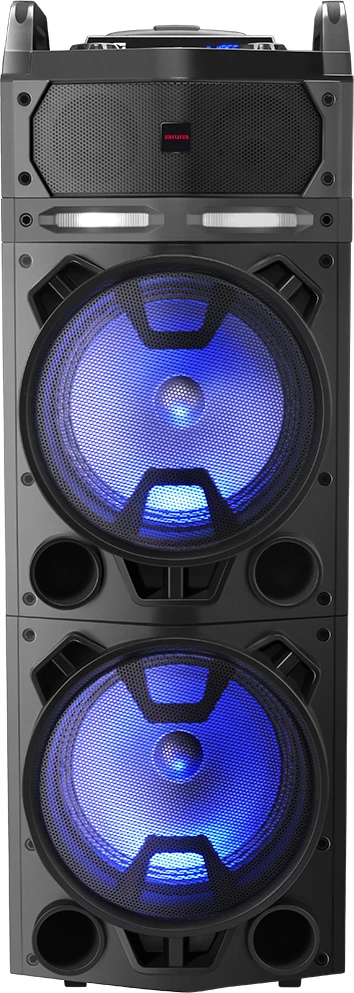 Altoparlant Bluetooth Aiwa KBTUS-900 100W RMS, LED blu, karaoke, set me 2 mikrofonë wireless, i zi