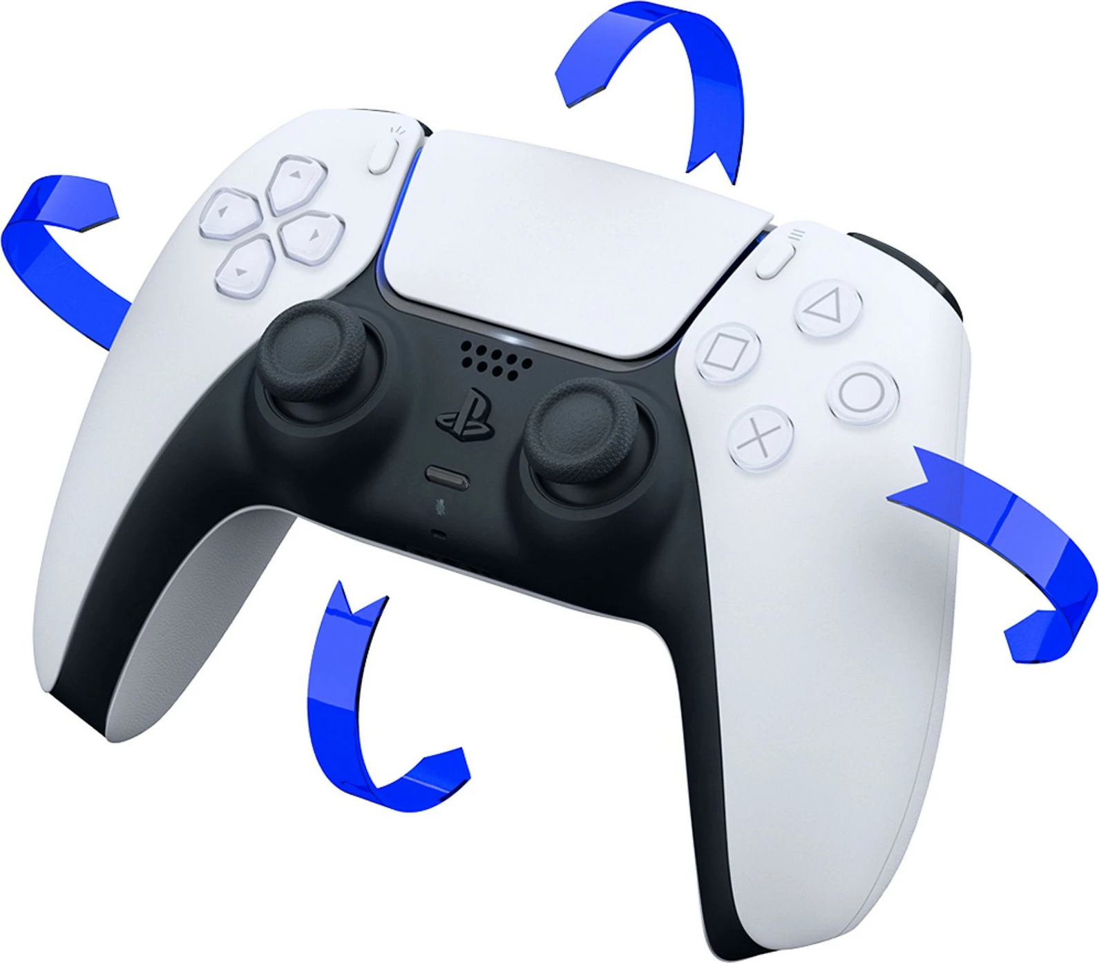 Gamepad Sony DualSense Wireless Controller V2, për PS5/PC/Android/iOS, wireless, bardhë/zi