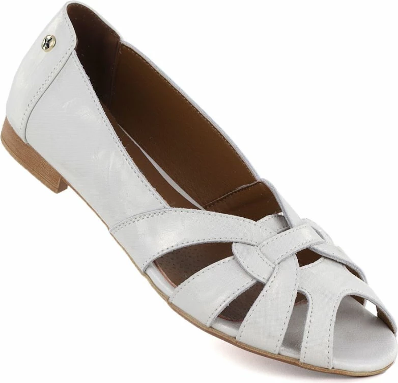 Balerina lëkure për femra Gino Fabiani OL28-1, argjendi