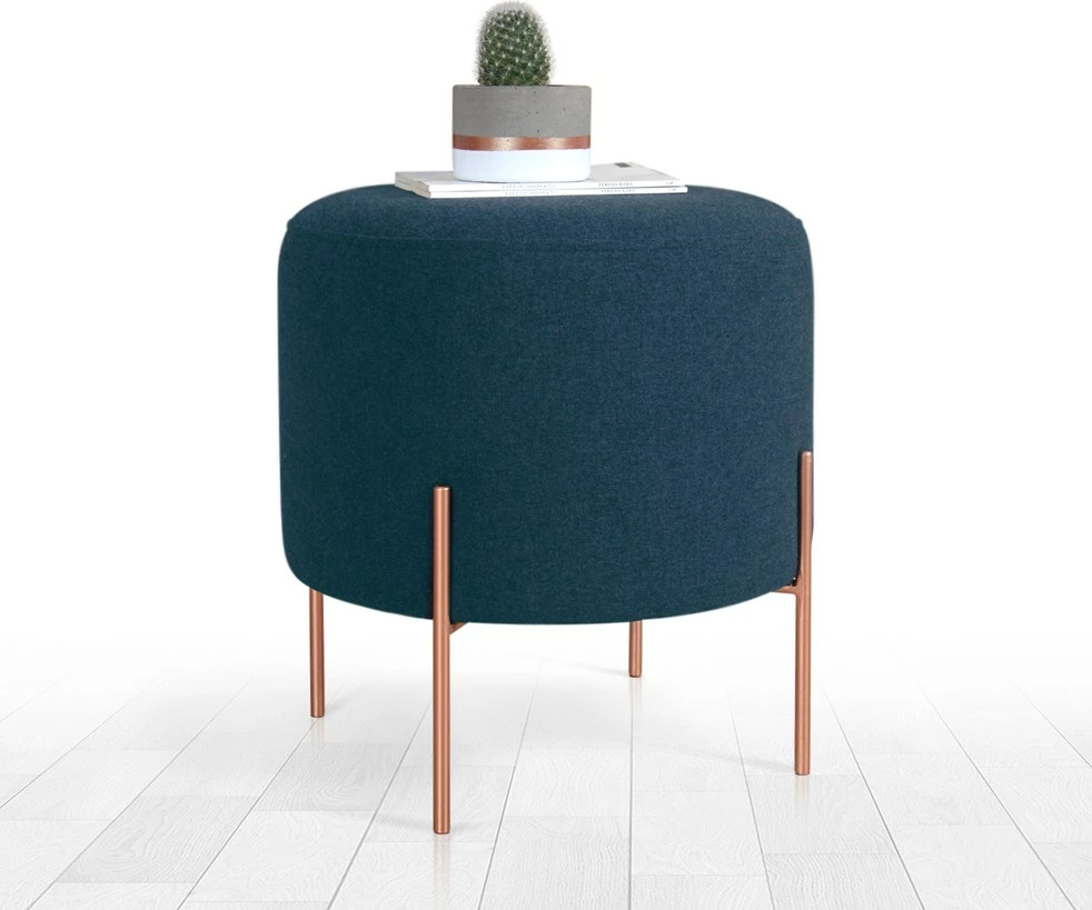 Puf Atelier del Sofa, ngjyrë kaltër e errët, 50 - këmbë bakri