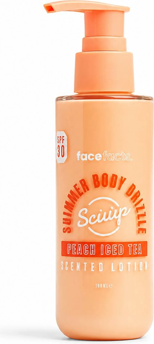 Face Facts Shimmer Body Drizzle - Peach Iced Tea SPF 30