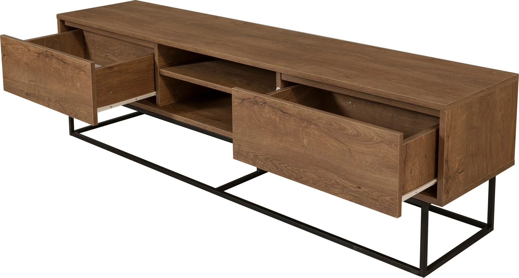 Set mobiljesh për dhomë dite Skye Decor, Laxus Takım 13, ngjyrë arre dhe e zezë
