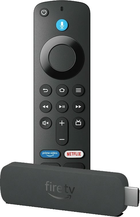 Stick streaming Amazon Fire TV Stick 4K Plus, 4K UHD, me telekomandë zanore, zi, set