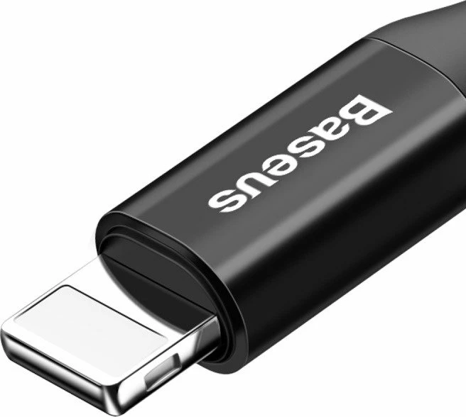 Kabllo Baseus Fish Eye Spring, USB në Lightning, 1m, 2A, e zezë