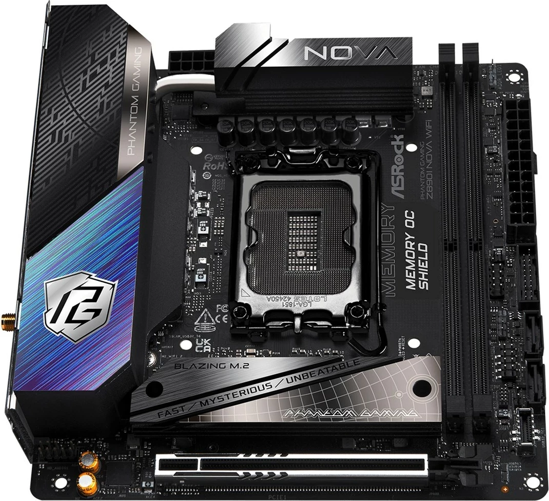Pllakë amë Asrock Phantom Gaming Z890I Nova WiFi, mini ITX, Socket LGA 1851, e zezë