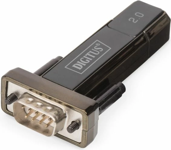 Adapter DIGITUS DA-70156 USB në RS-232, i zi
