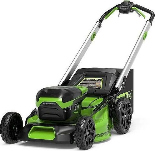 Kositëse bari me bateri Greenworks GD60LM51SP 60V, 51 cm, me vetëlëvizje, kosh 55 L, pa bateri, jeshile/zezë