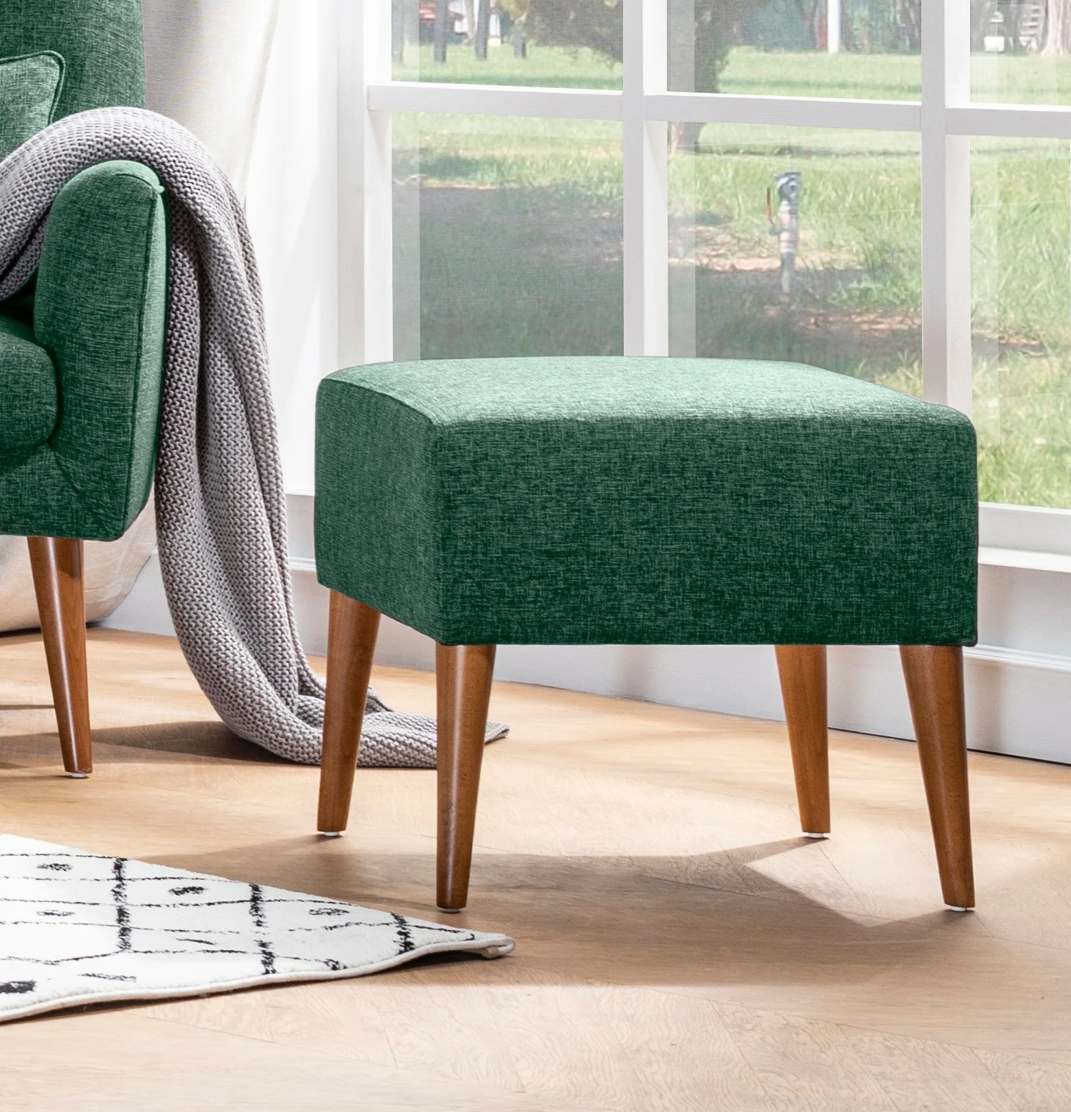 Tuffet Atelier del Sofa, ngjyrë e gjelbër, Zeni