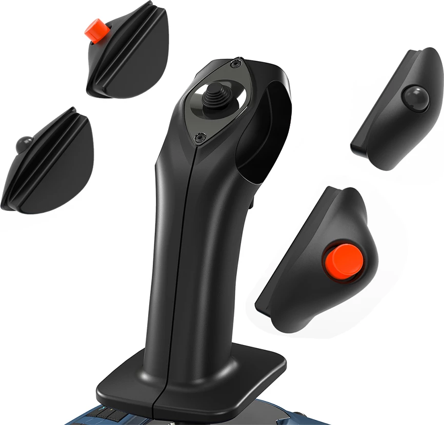Joystick fluturimi Thrustmaster TCA Sidestick X Airbus Edition, për Xbox Series X|S dhe PC, 14 butona të programueshëm, hub “Ecosystem”, blu/zezë