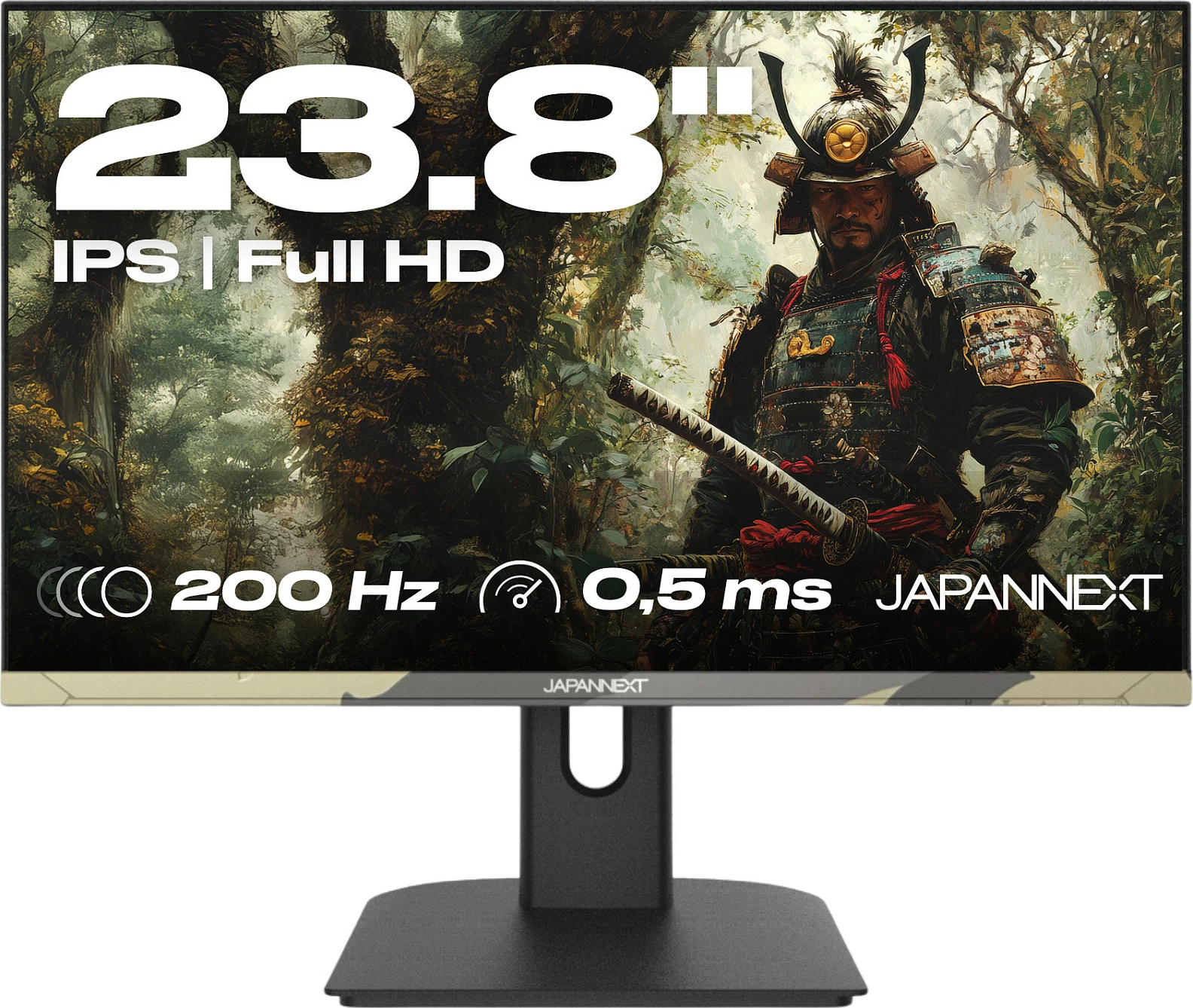 Monitor gaming JapanNext 23.8" Full HD, FreeSync, HDR, altoparlantë të integruar, i zi